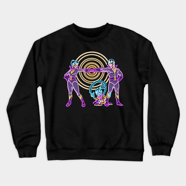 Wonder twins neon color Crewneck Sweatshirt by AlanSchell76